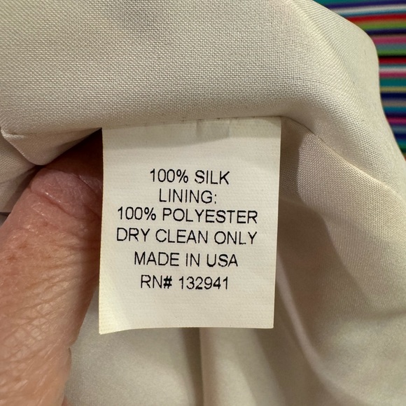 Amanda Uprichard 100% Silk Striped Shift Dress - L - Picture 6 of 6